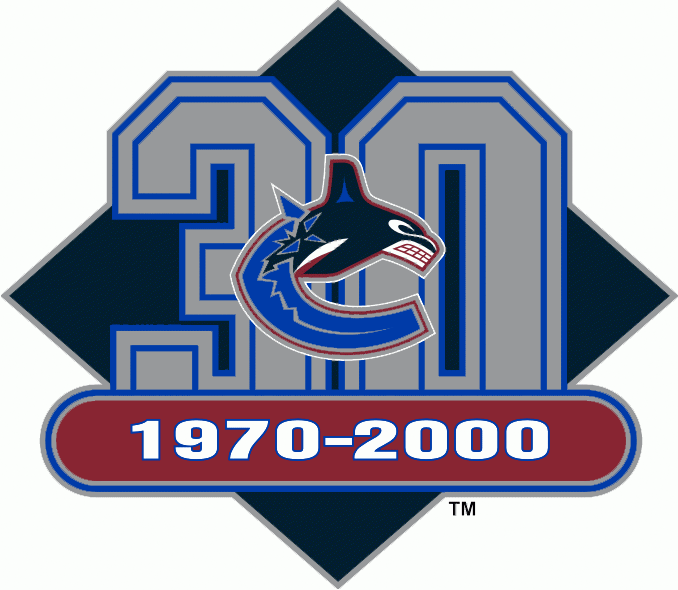 Vancouver Canucks 1999 00 Anniversary Logo iron on paper